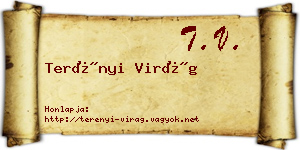 Terényi Virág névjegykártya
