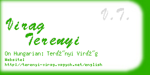 virag terenyi business card